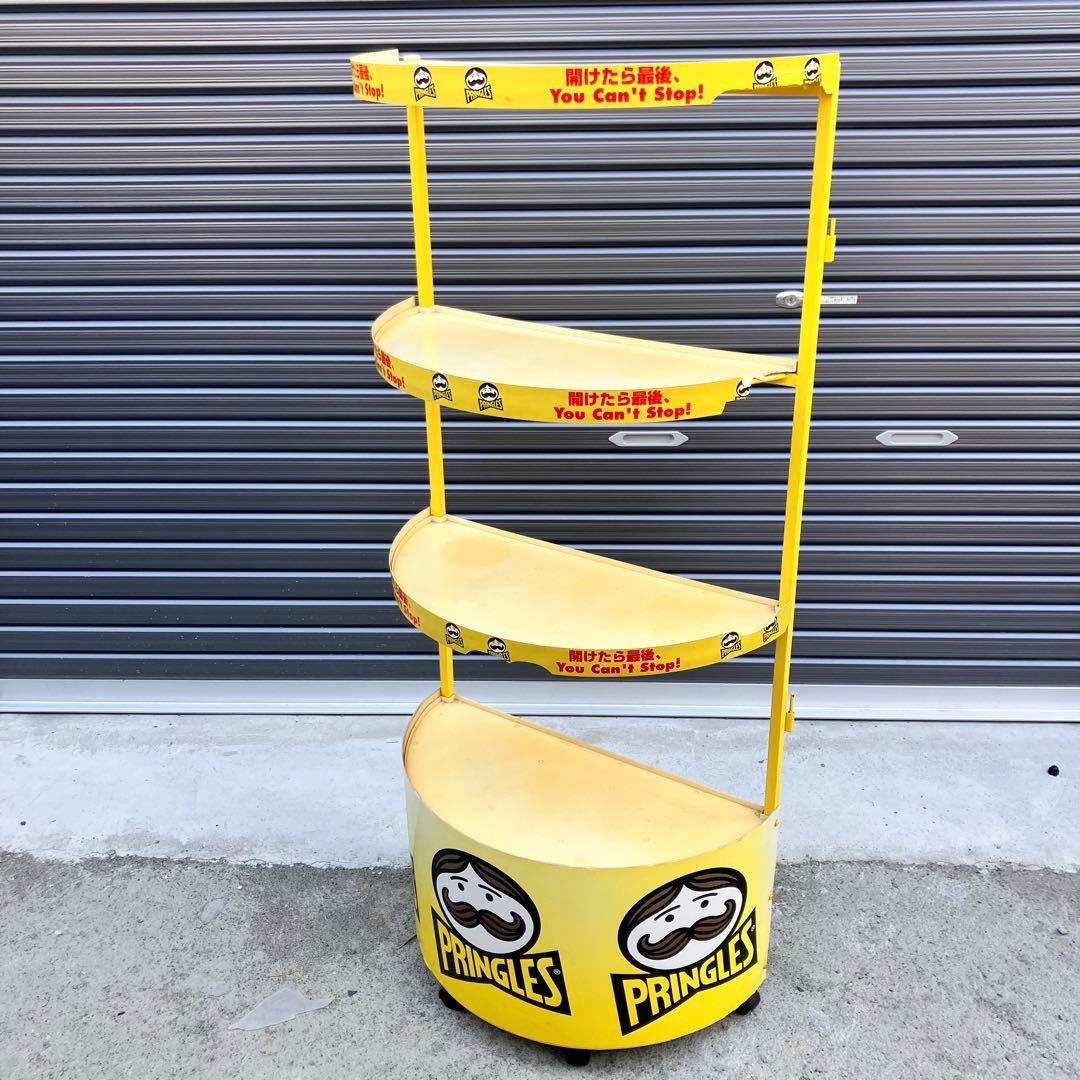 プリングルス 半円型 アイアンラック スチールラック 飾り棚 店舗什器 古家具 プリングルス 半円型 アイアンラック スチールラック 飾り棚 店舗什器