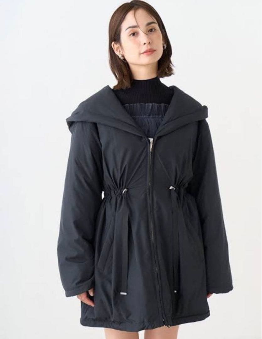 SNIDEL 西川レディモッズダウンコート BLACK 0サイズ - メルカリ