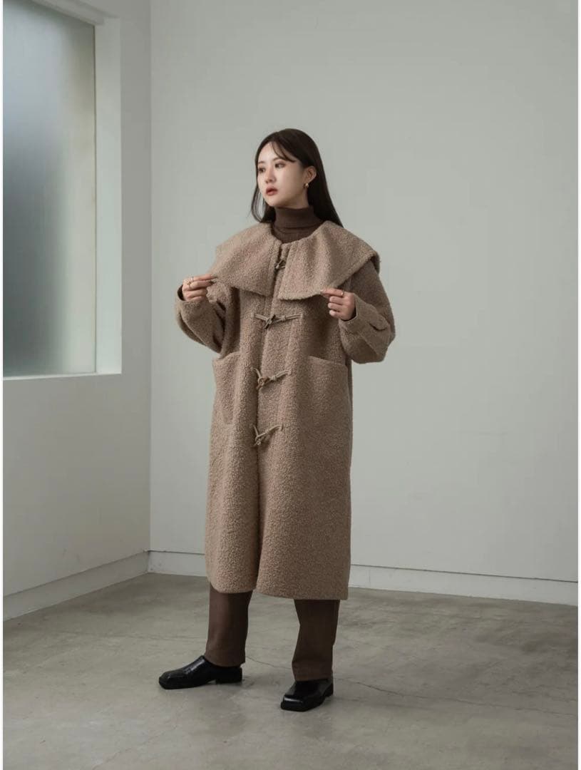 amiur big collar boa duffle coat - メルカリ