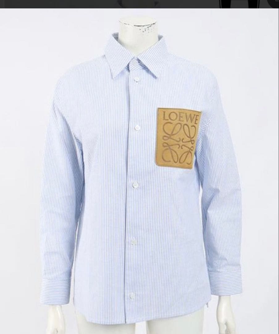 美品】LOEWE ロエベ ストライプシャツ サイズ41 Lサイズ アナグラム