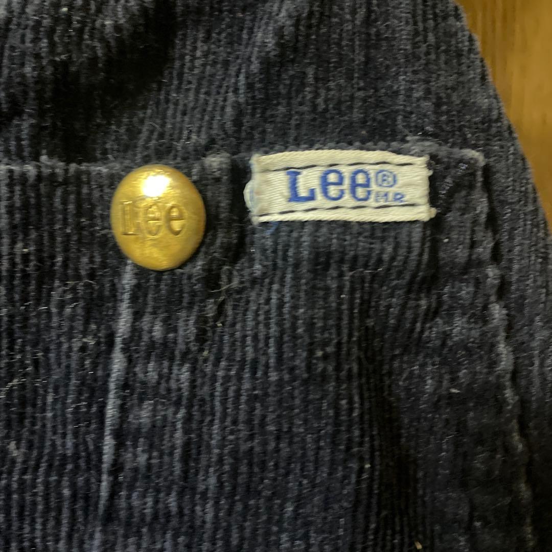 極上美品 Lee ネイビー コーデュロイ オーバーオール Lee コーデュロイ