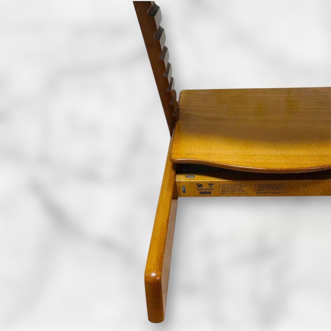 【美品】ストッケ シリアルNo3 ナチュラルハイチェア