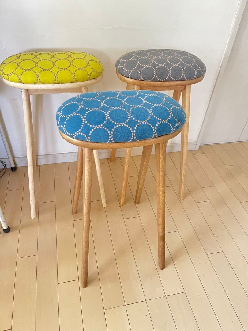 北欧スタイル】mina perhonen / ミナペルホネン生地使用スツール