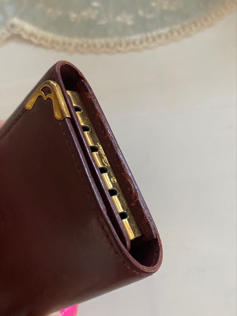 カルティエ 6連 キーケース 付属品完品 ボルドー ワインレッド レザー