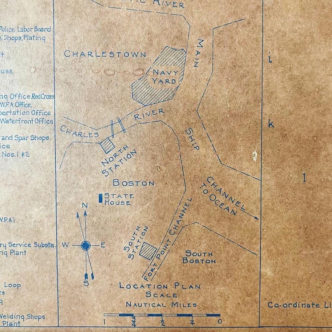 アメリカンビンテージ雑貨 古地図 USNAVY ブロカント 古道具 アンティーク
