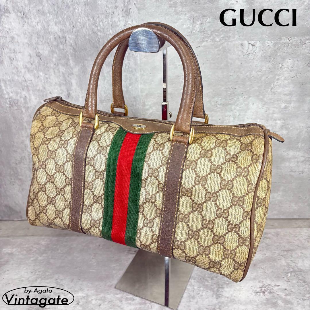 オールドグッチ 80sヴィンテージミニボストン シェリーライン GG