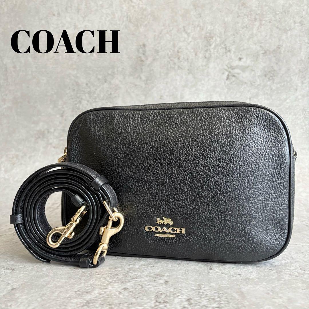 極美品】COACH カメラバッグ ショルダーバッグ レザー ジェス ブラック