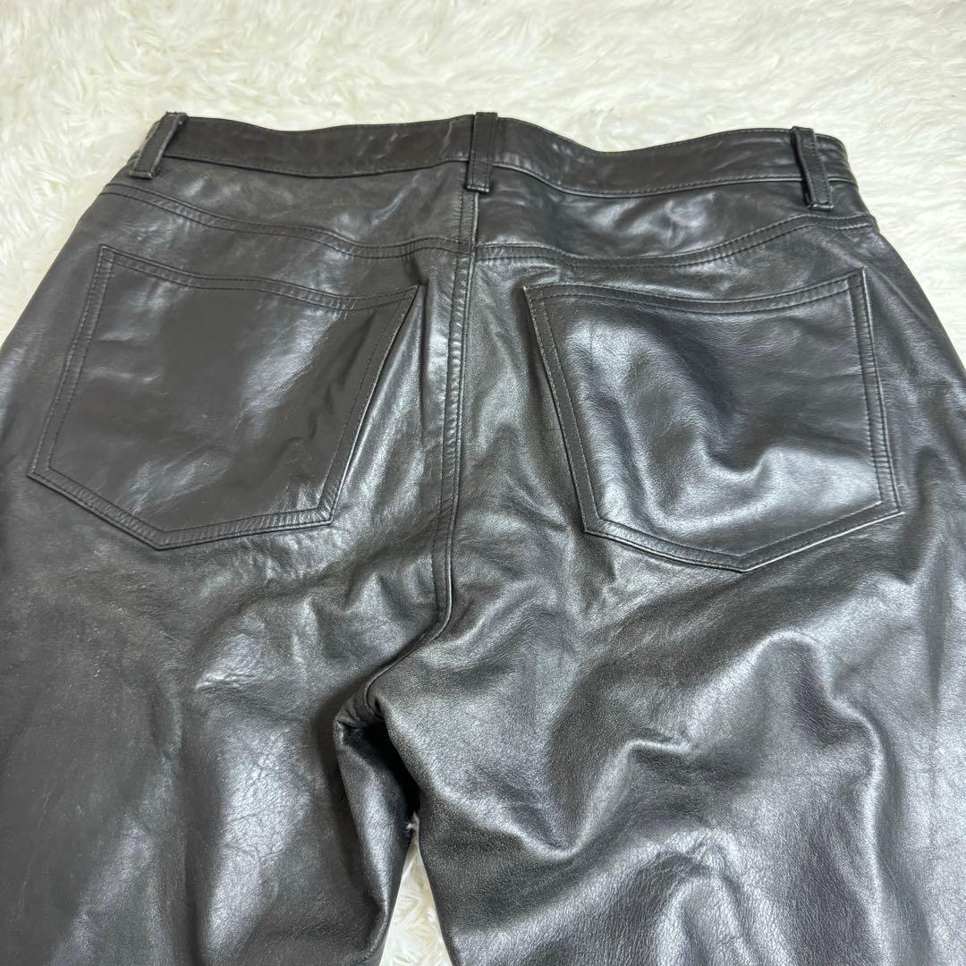 ☆【希少】90s 00s old gap レザーパンツ boot fit w34 - メルカリ