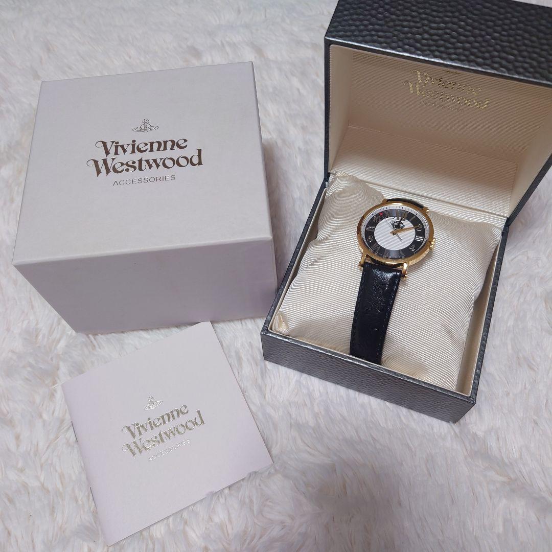 Vivienne Westwood 黒レザー腕時計 オーブ Amazon.com: Vivienne Westwood Orb Womens Quartz Watch with Black
