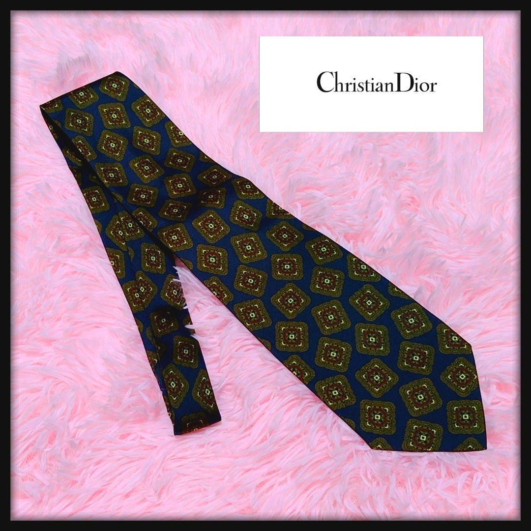 極美品】クリスチャンディオール ネクタイ シルク - メルカリ