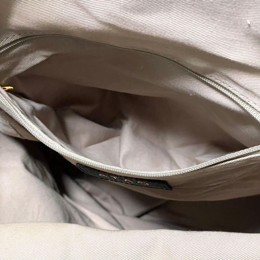 アタオ リュック バックパック マッシュルーム リネン レザー バイ