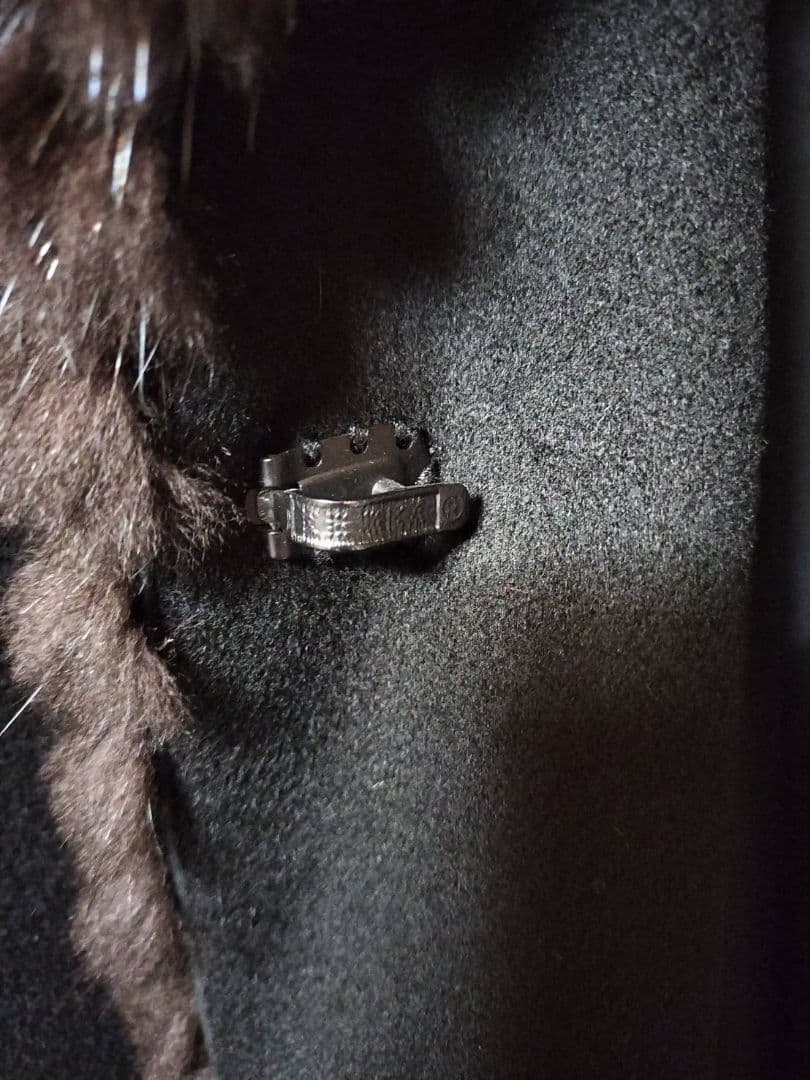 PIACENZA ピアチェンツァ カシミヤ100% コート ミンク 黒 - メルカリ