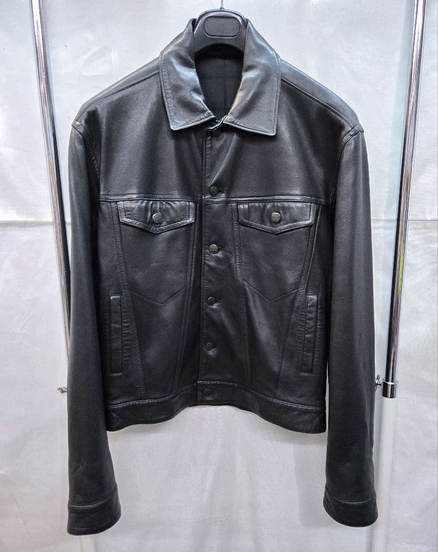 希少 アーカイブ agnes b レザー トラッカー ジャケット ライダース