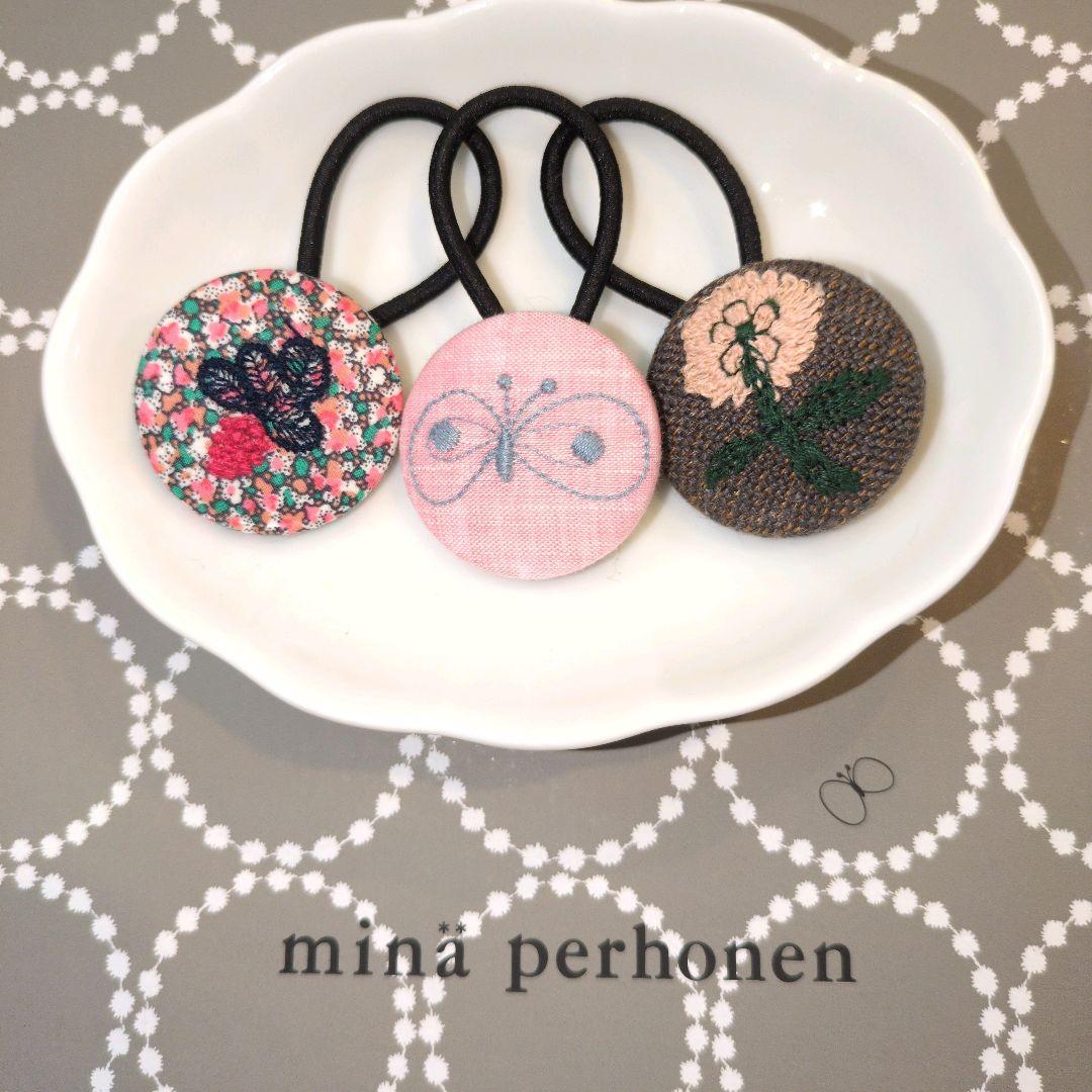 ミナペルホネンハンドメイドヘアゴム3個セット サイズ38mm - メルカリ