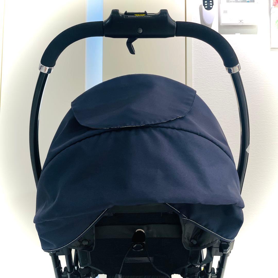 【美品】取説付★コンビベビーカーメチャカルハンディオート4キャスプリュイネイビー