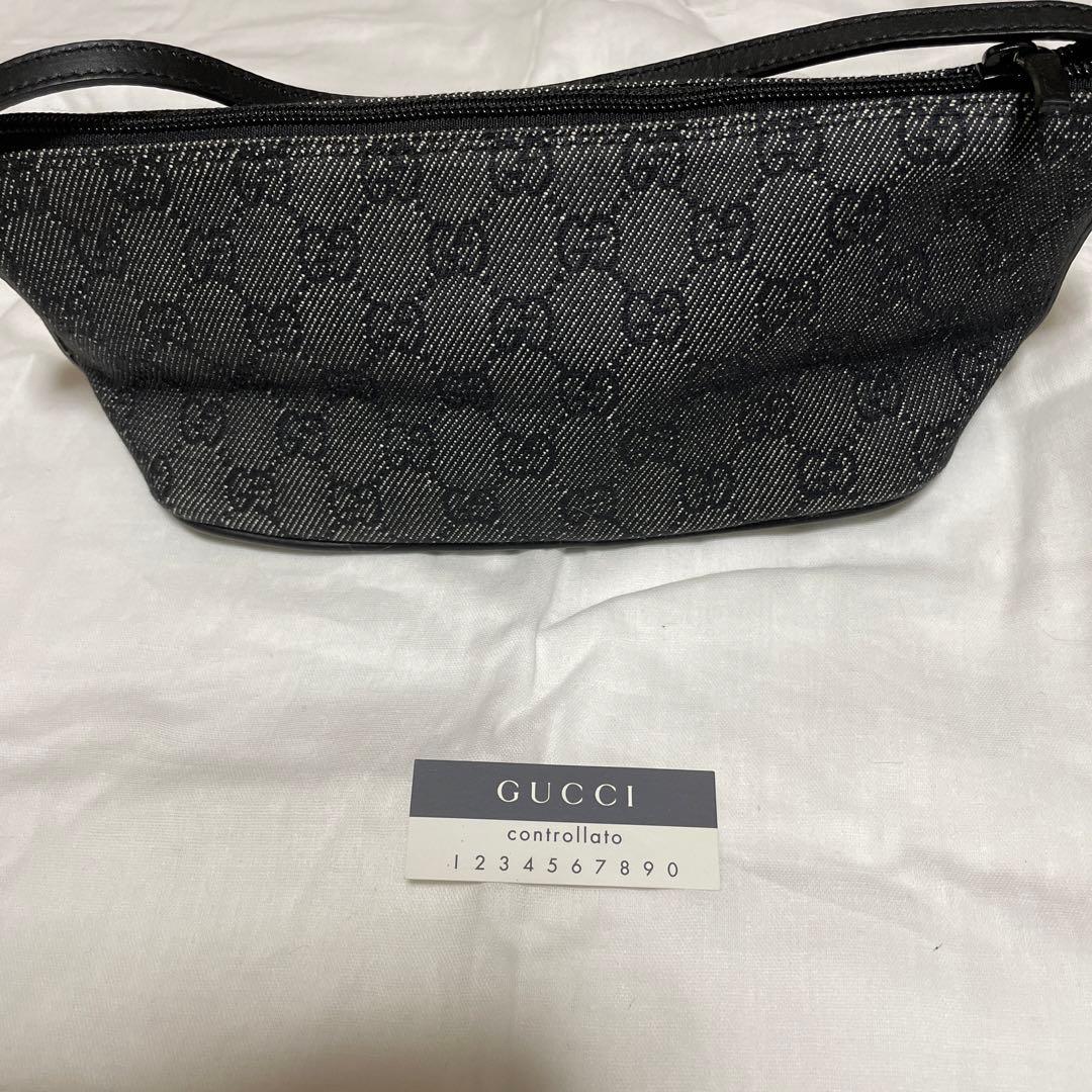 GUCCI グッチ GGキャンパス アクセサリーポーチ ミニバック ブラック