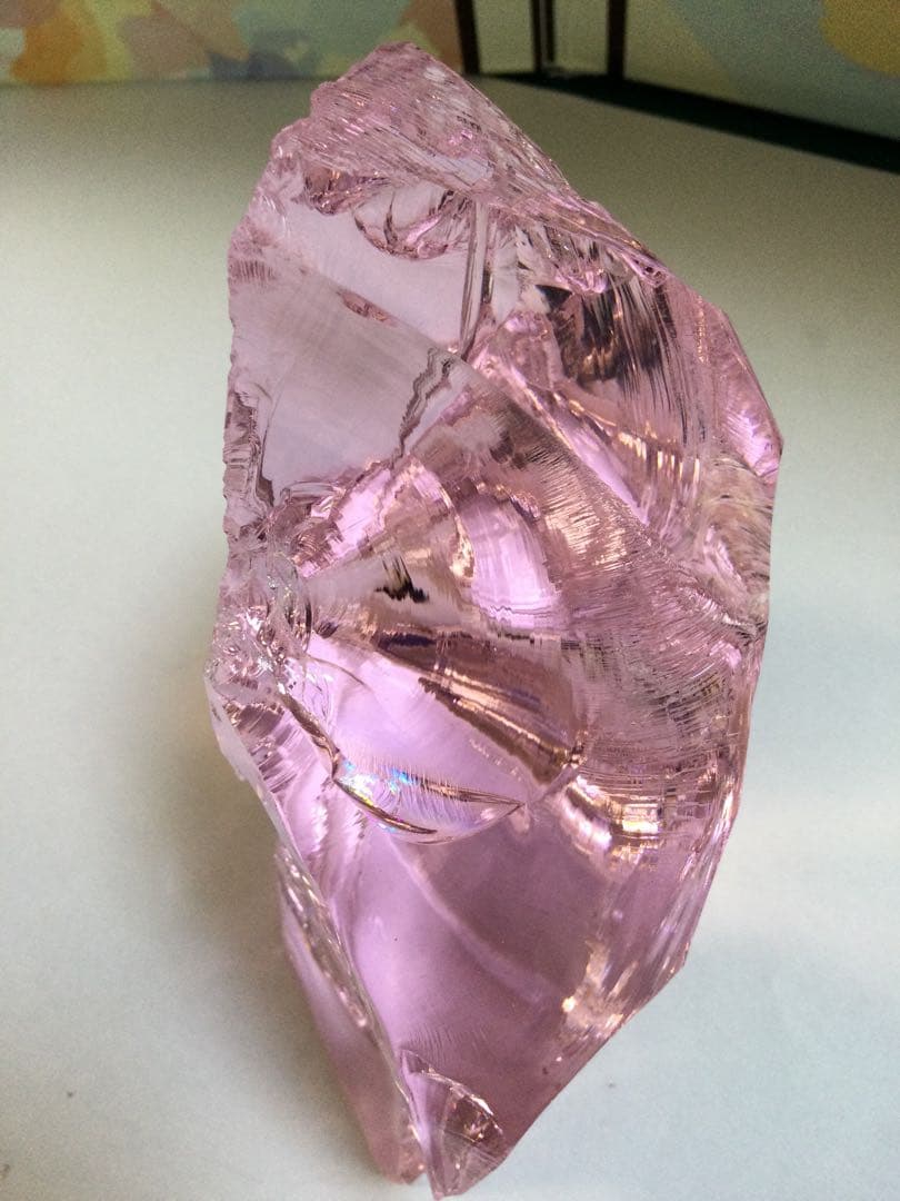 アンダラクリスタル虹入り原石　& ガーデン水晶6角柱　水晶　観賞石