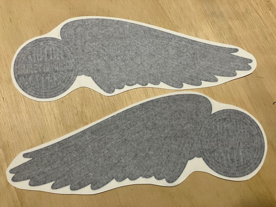 レプリカタンクデカール Wing メタルゴールド パン ナックル エボ ショベル