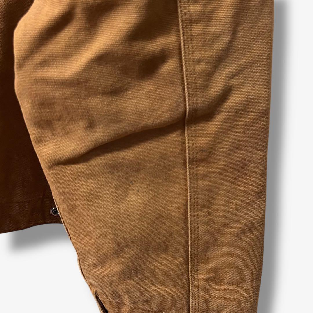 y104325 ダックジャケット ワークジャケット 刺繍ロゴ付き 裏