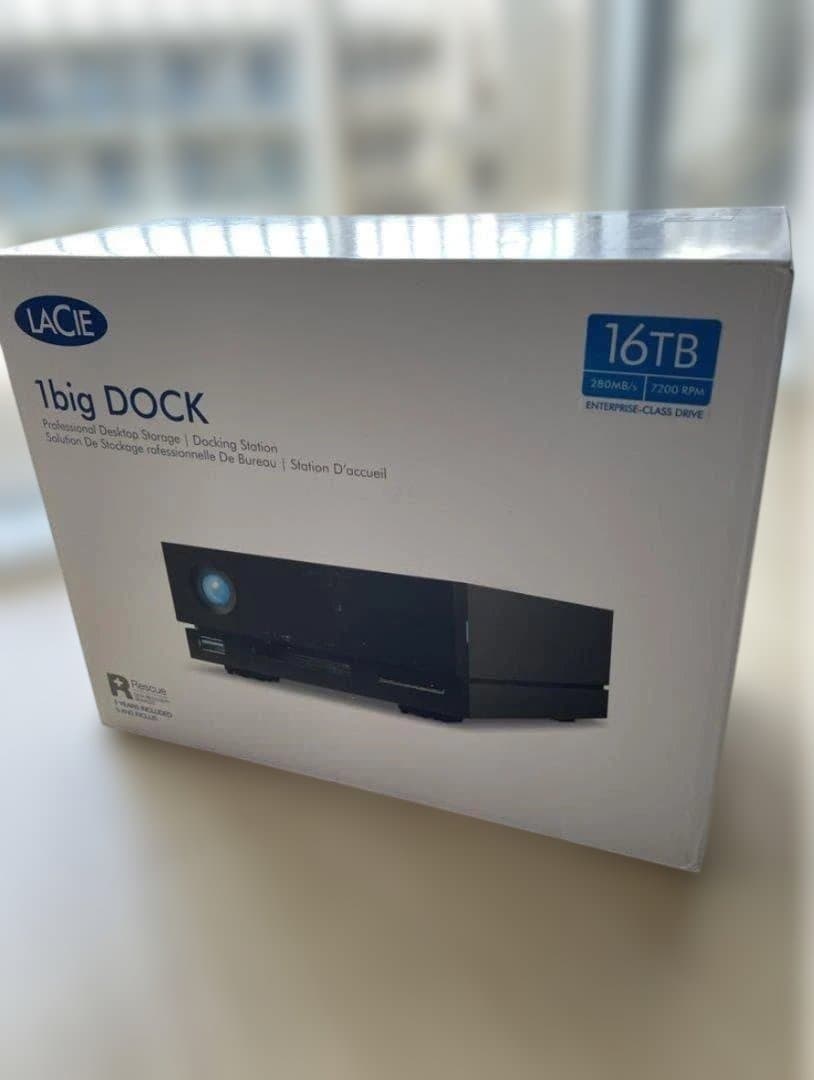 未開封 LaCie ラシー HDD 16TB サンダーボルト3 LaCie 1big Dock 16 TB External Hard Drive HDD Docking Station