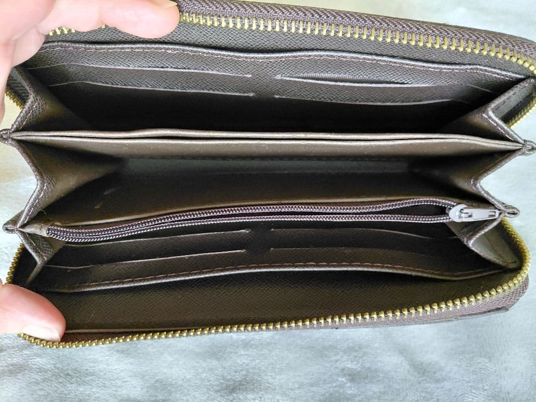 ダミエパターン 長財布 ブラウン - メルカリ