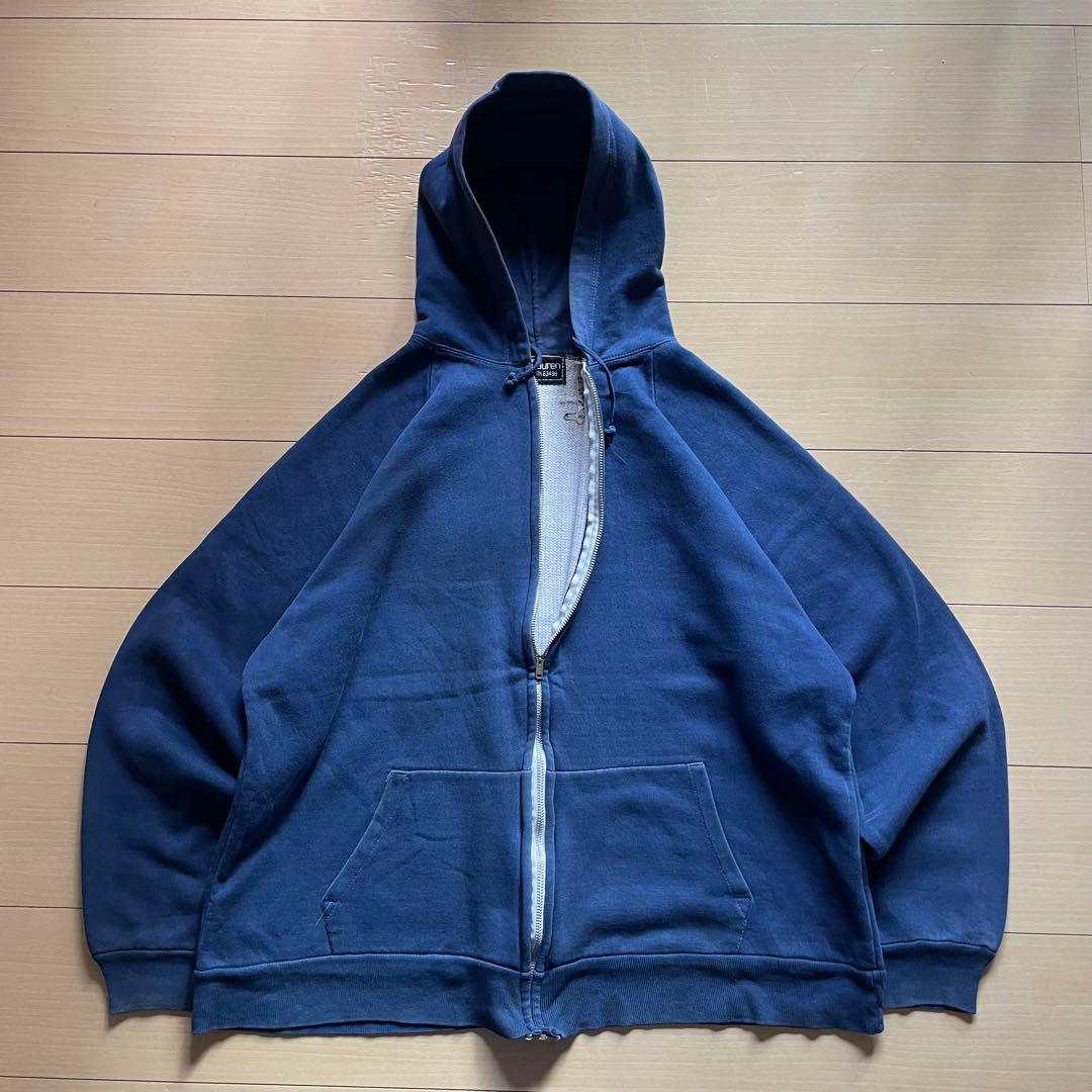 70s 80s 裏サーマル ダブルフェイス ジップパーカー ルーマニア製