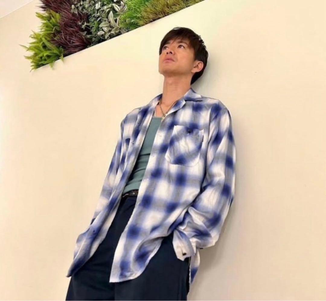 キムタク着MINEDENIM × CDL チェックシャツ　サイズ2 MINEDENIM 木村拓哉 CDL オンブレチェックシャツ キムタク 登坂 - メルカリ