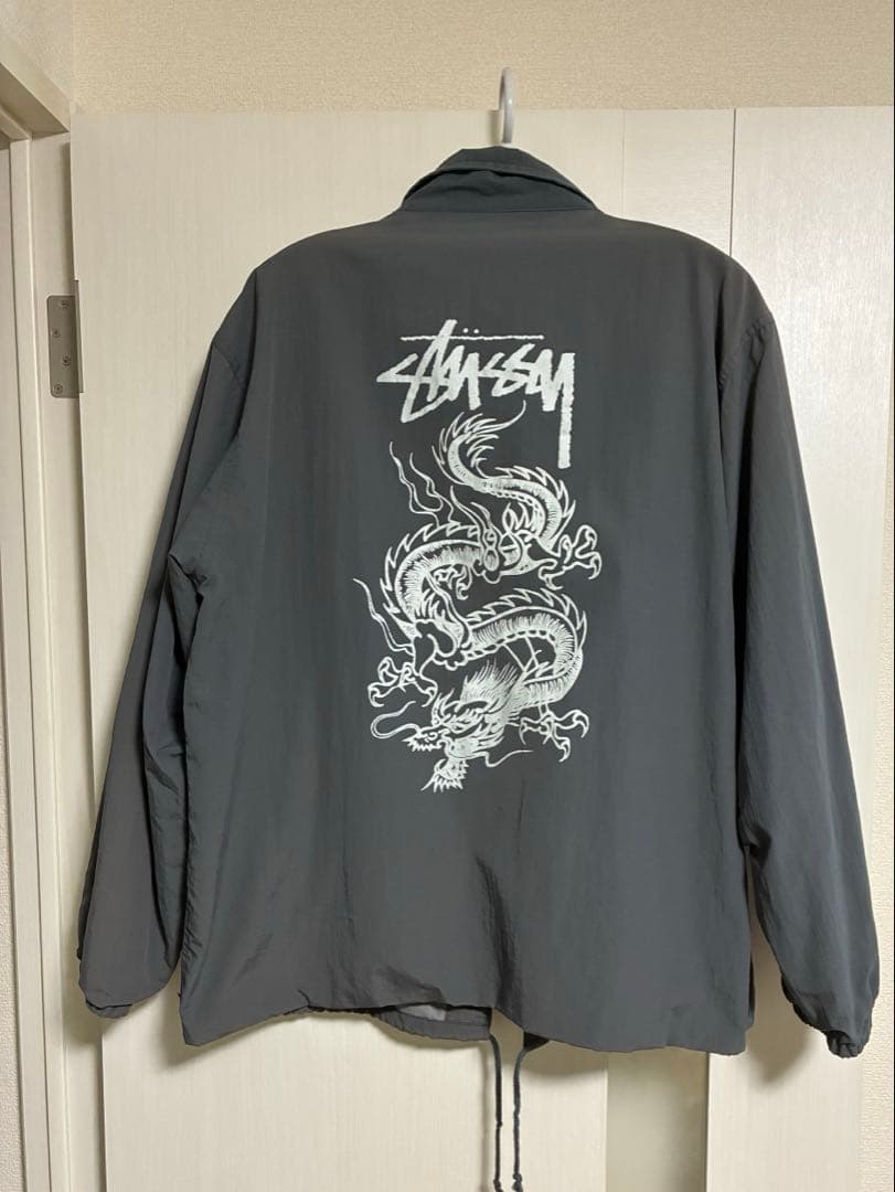 Stussy ドラゴン ナイロンジャケット XL 90s コーチジャケット - メルカリ