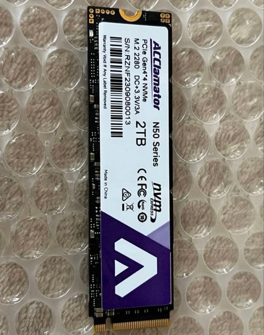Acclamator N50 M.2 NVMe SSD 2TB - メルカリ