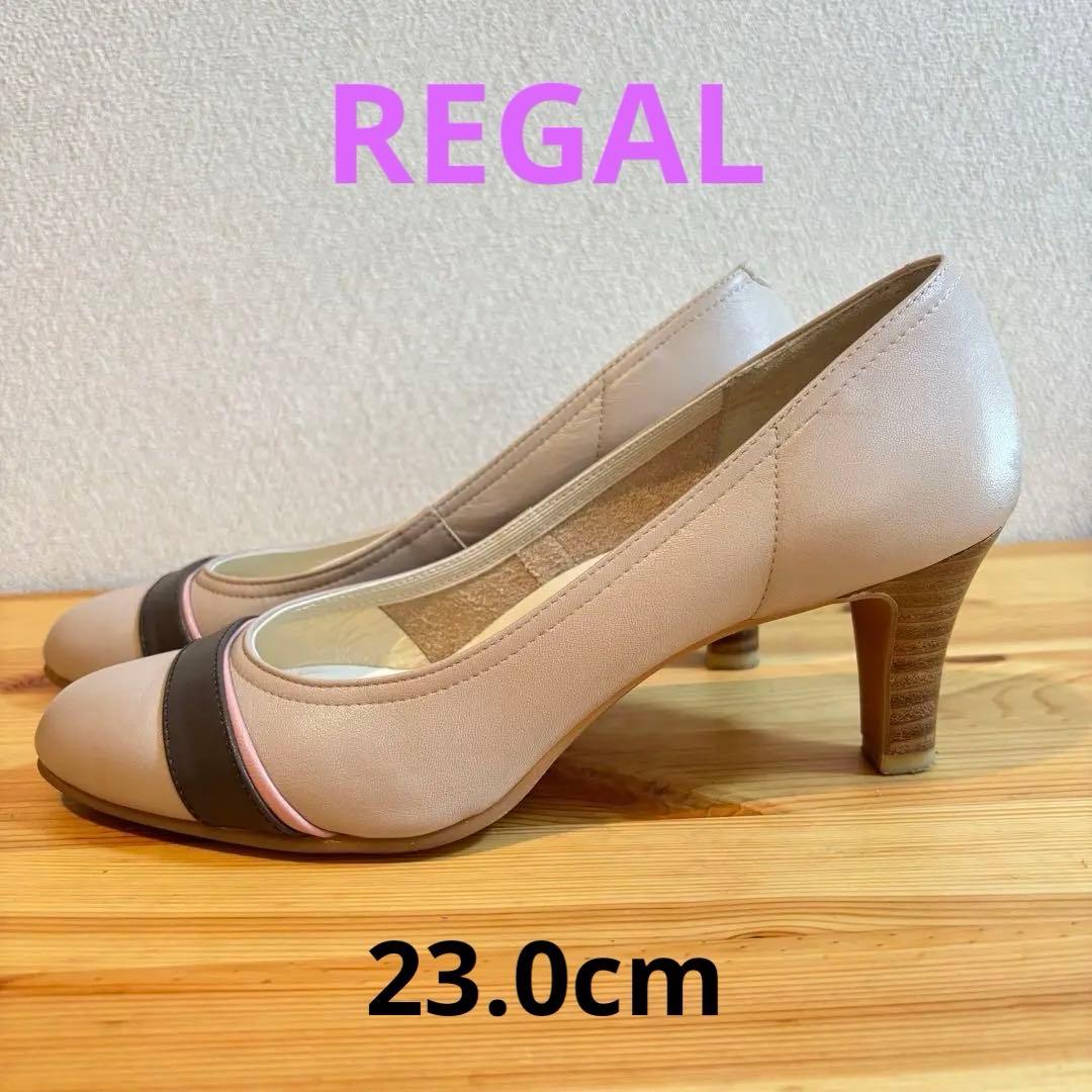 REGAL platinumリーガル パンプス 本革 ベージュ 系 23cm - メルカリ