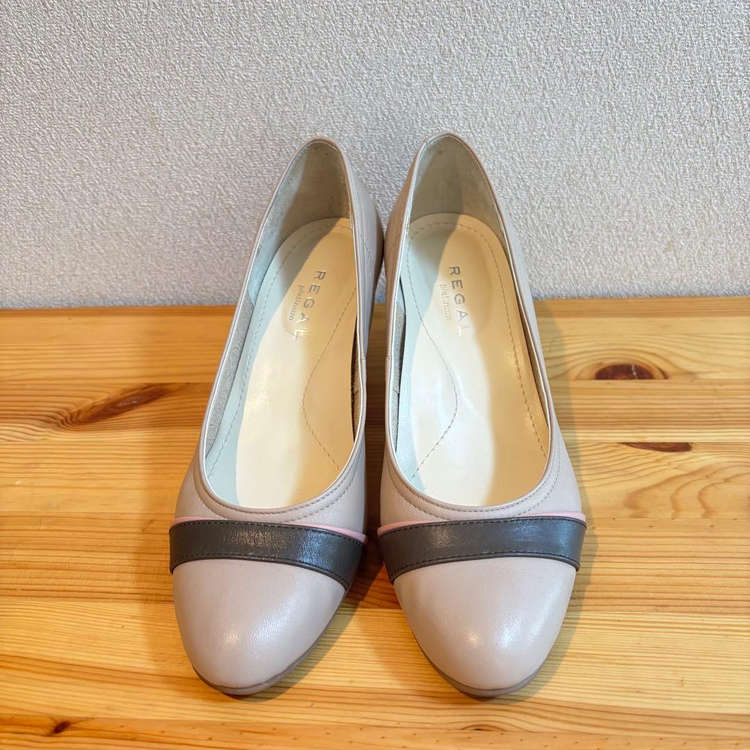 REGAL platinumリーガル パンプス 本革 ベージュ 系 23cm - メルカリ