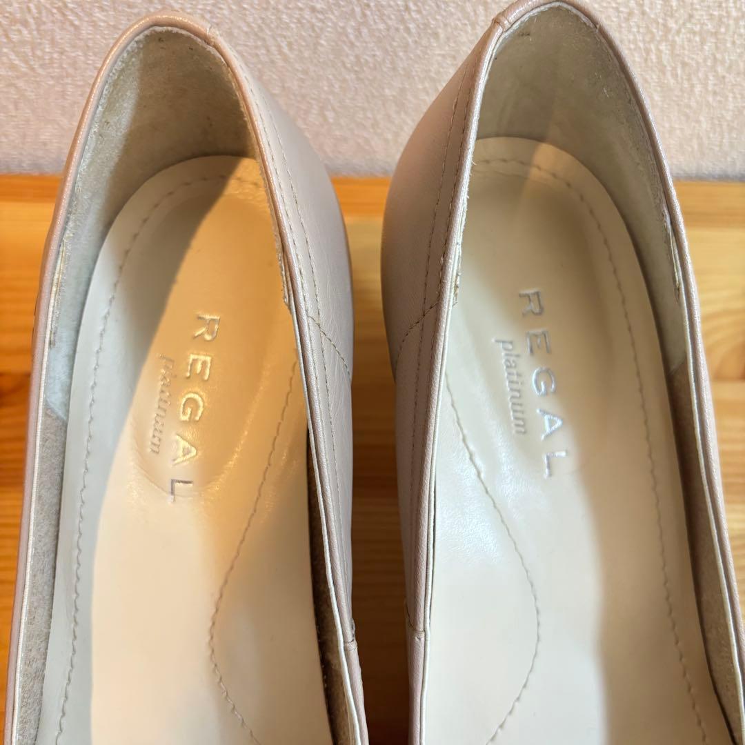 REGAL platinumリーガル パンプス 本革 ベージュ 系 23cm - メルカリ