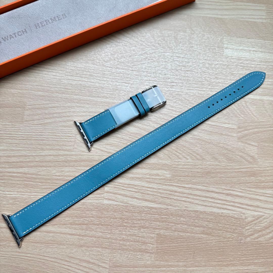 2363 Apple Watch エルメス ブルージーン ドゥブルトゥール 二重
