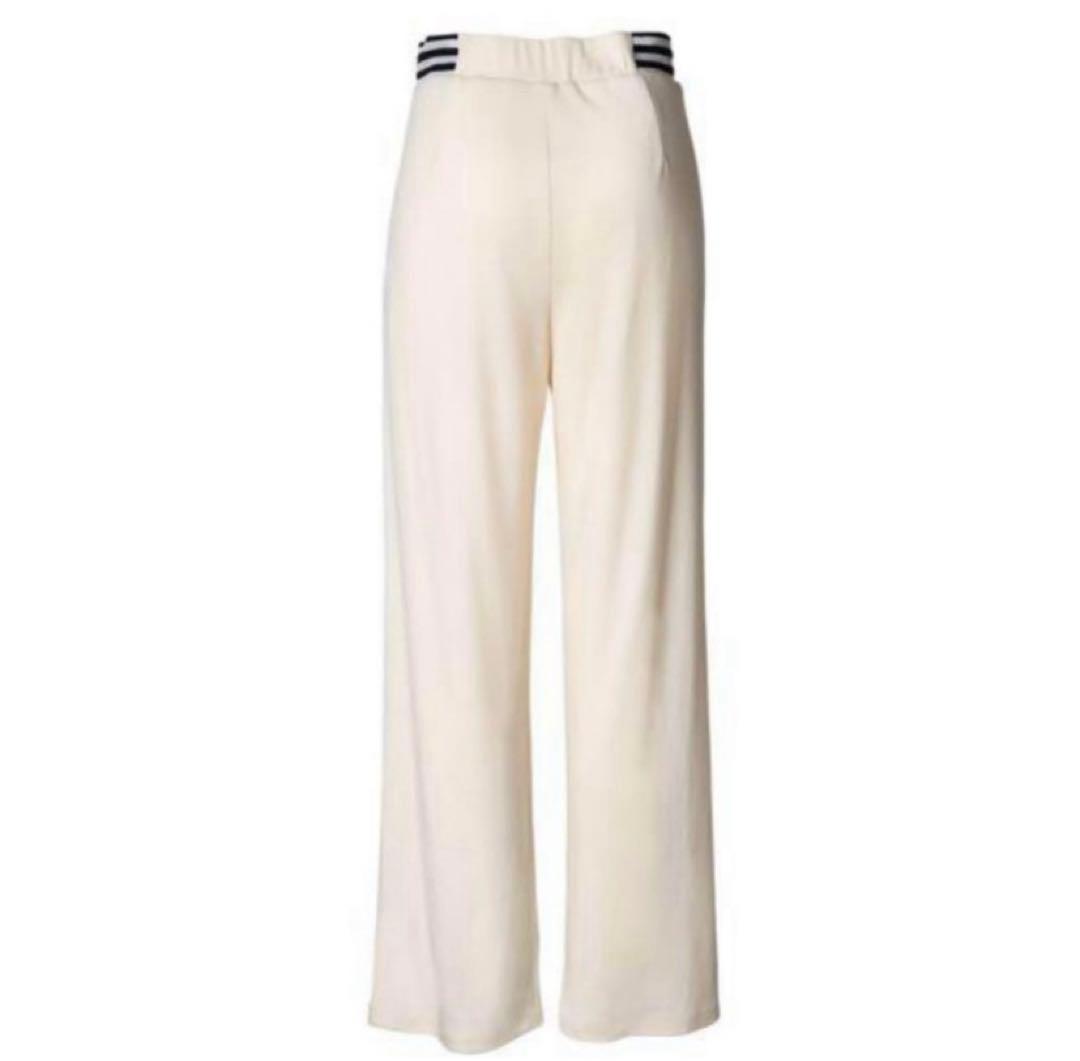 新品未使用】ボーダーズアットバルコニー ウィークエンドパンツ M白