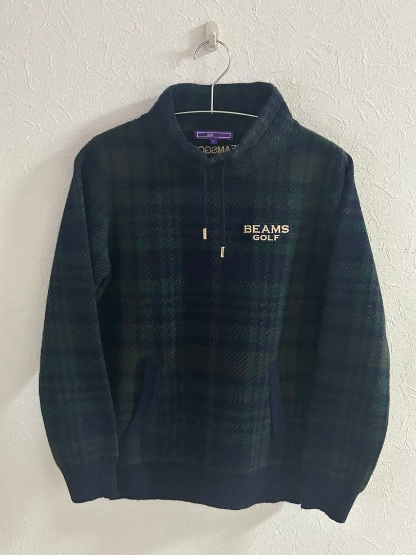BEAMS GOLF フリースジャケット L ネイビー系チェック - メルカリ