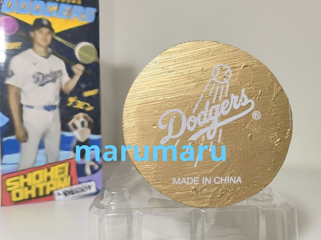 本物]8月28日来場者限定 大谷翔平&デコピン ゴールド 金色