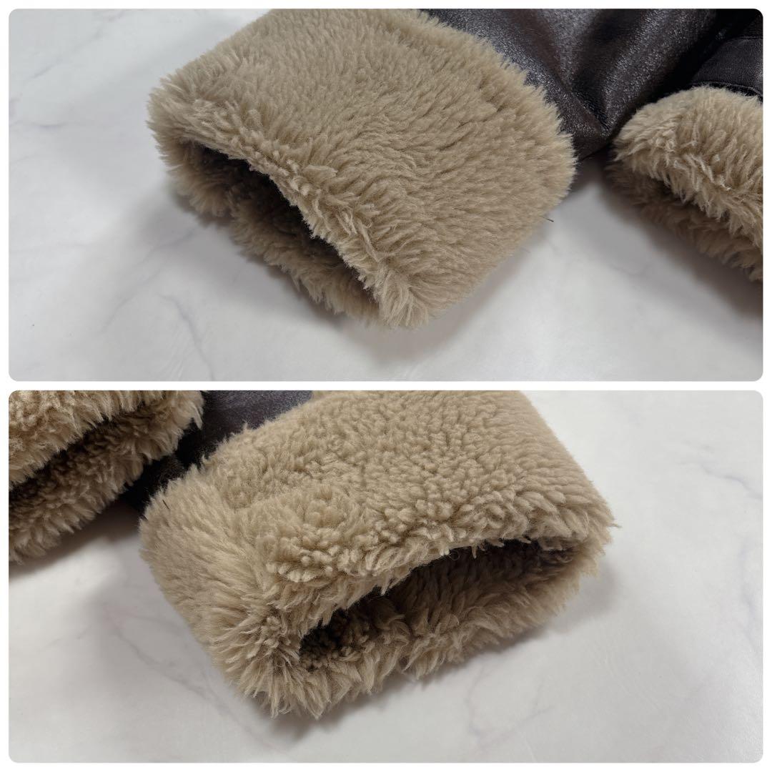 完売モデル♡ZARA ダブルフェイスショート ボアジャケット XS レザー