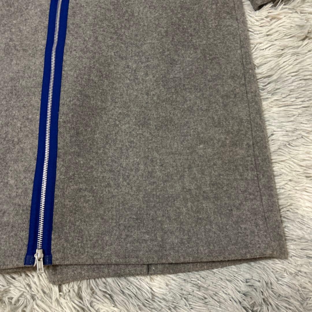 美品】mint designs バックジップロングコート ブルーライン 2 - メルカリ