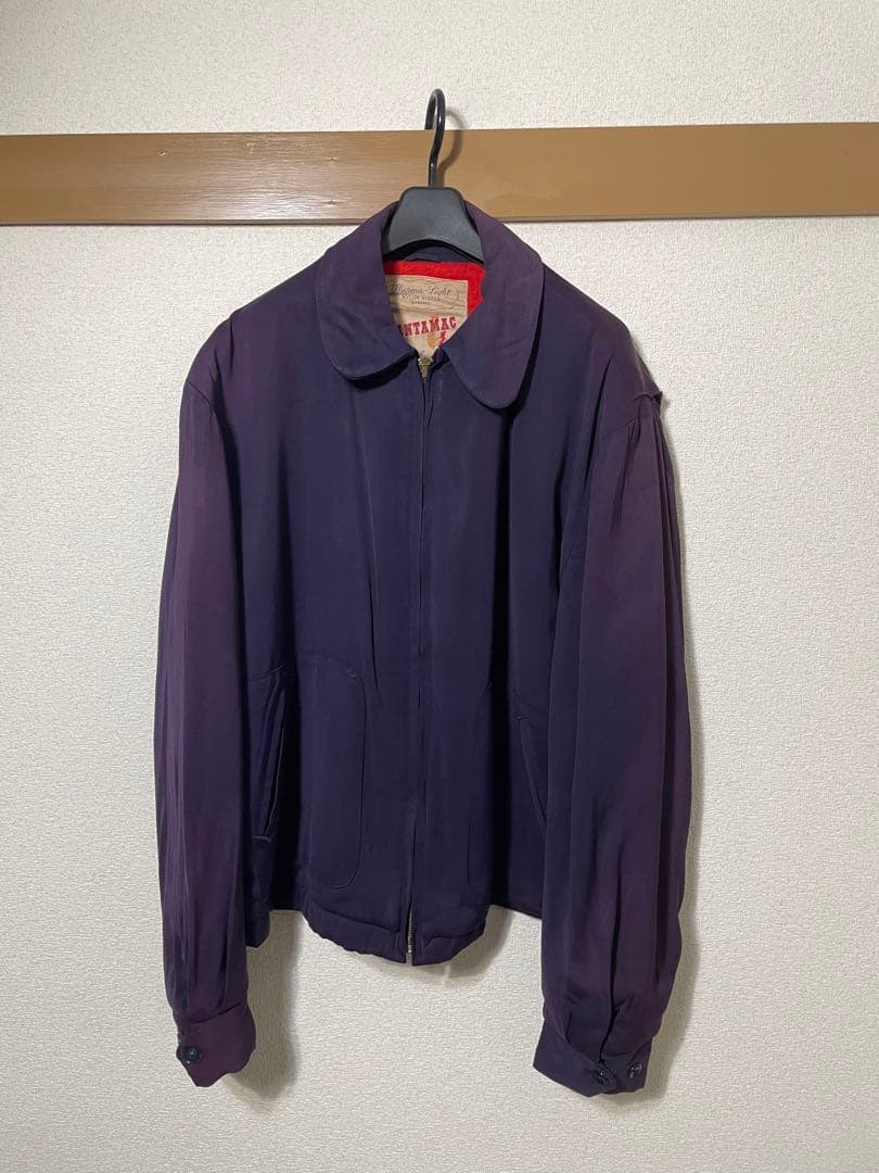 50s レーヨンギャバジャン 茄子紺 サイズ40 - メルカリ