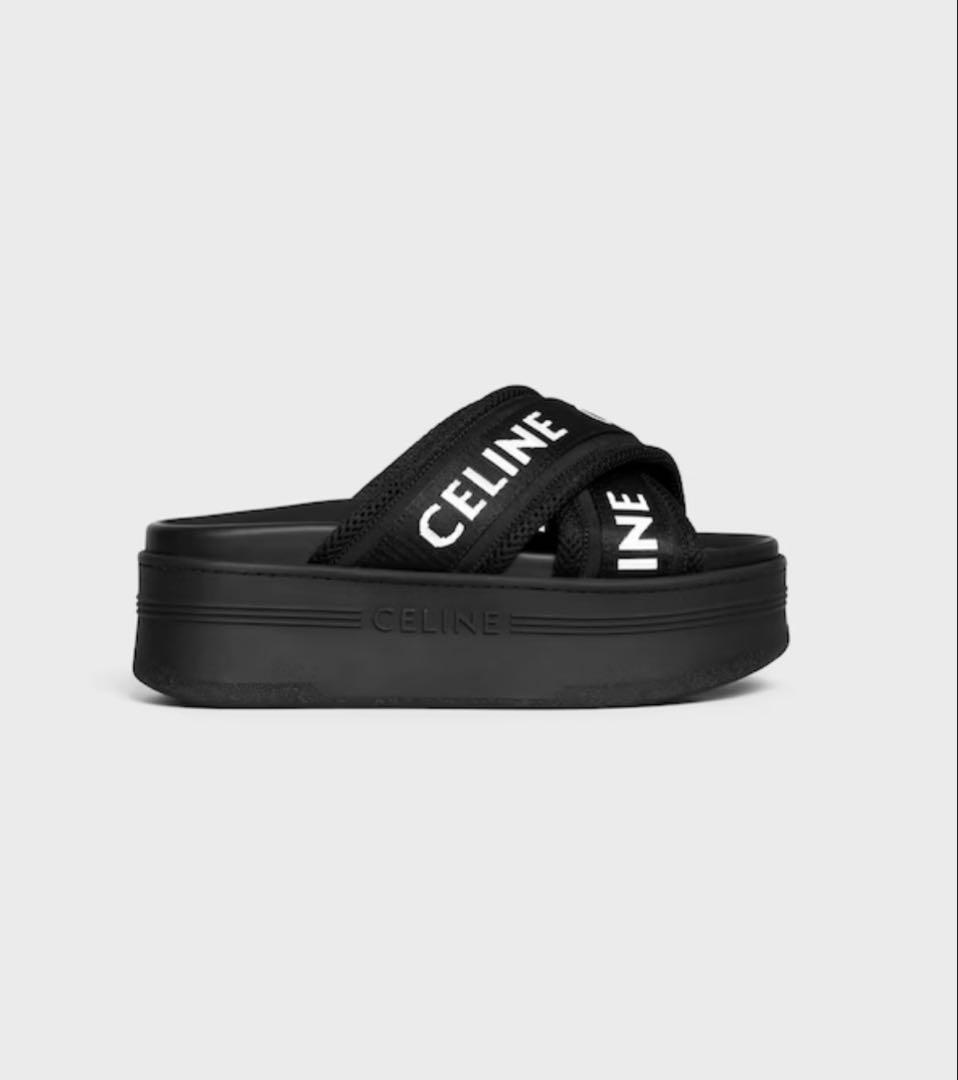 CELINE ブラック プラットフォームサンダル lifecreate-kc_e899