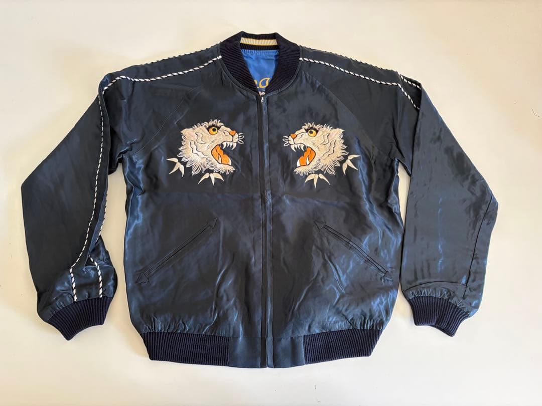 テーラー東洋　スーベニアジャケット　ホワイトタイガーxゴールドドラゴン　サイズL 楽天市場】テーラー東洋スカジャンMid 1950s Style Acetate Souvenir