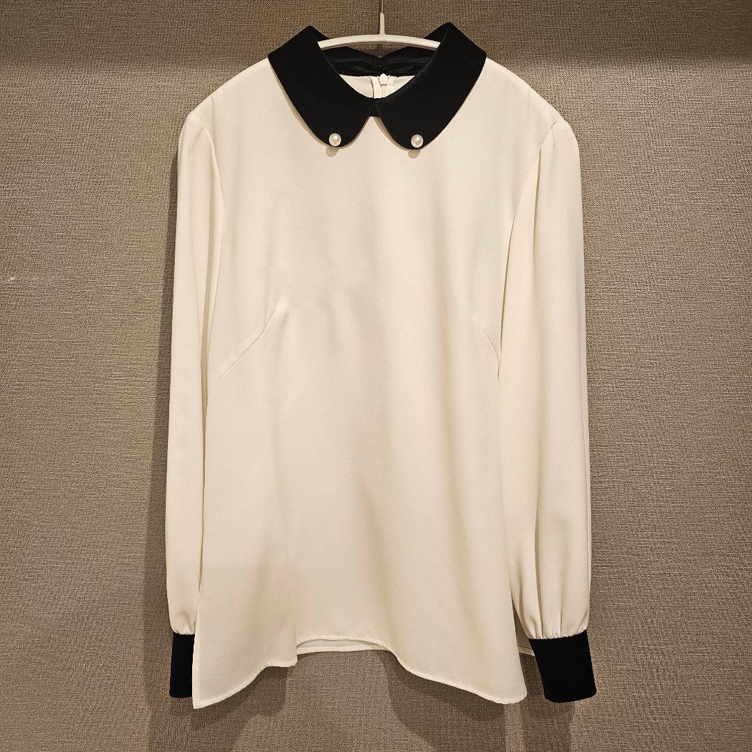 Rene ルネ パール襟 長袖ブラウス