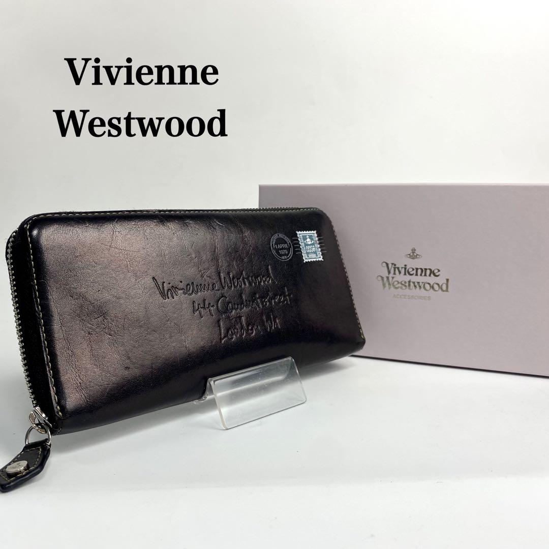 箱付き】ヴィヴィアンウエストウッド エンベロープ ラウンド 長財布