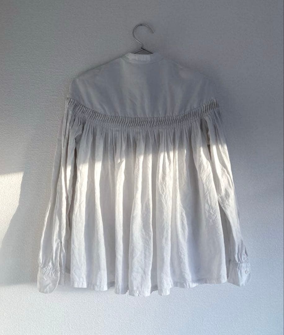 scye サイ リネン ピンクタックブラウス 36 ホワイト - メルカリ