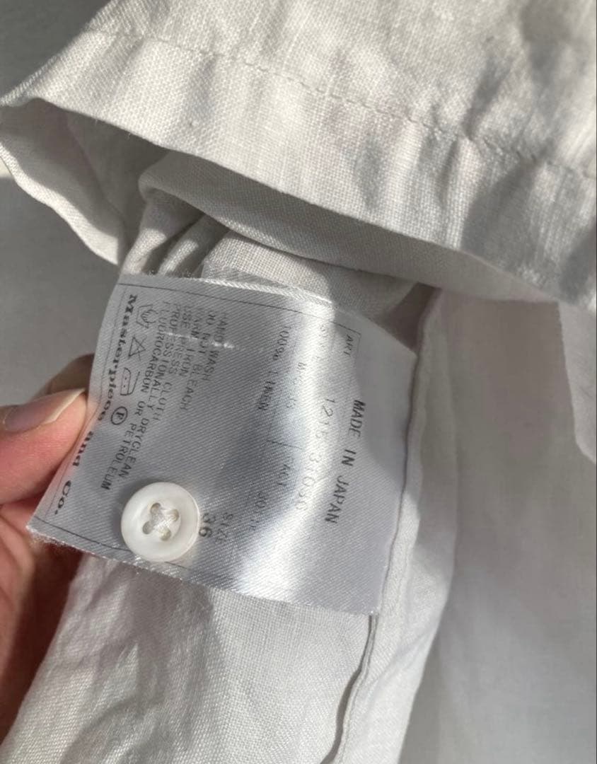 scye サイ リネン ピンクタックブラウス 36 ホワイト - メルカリ