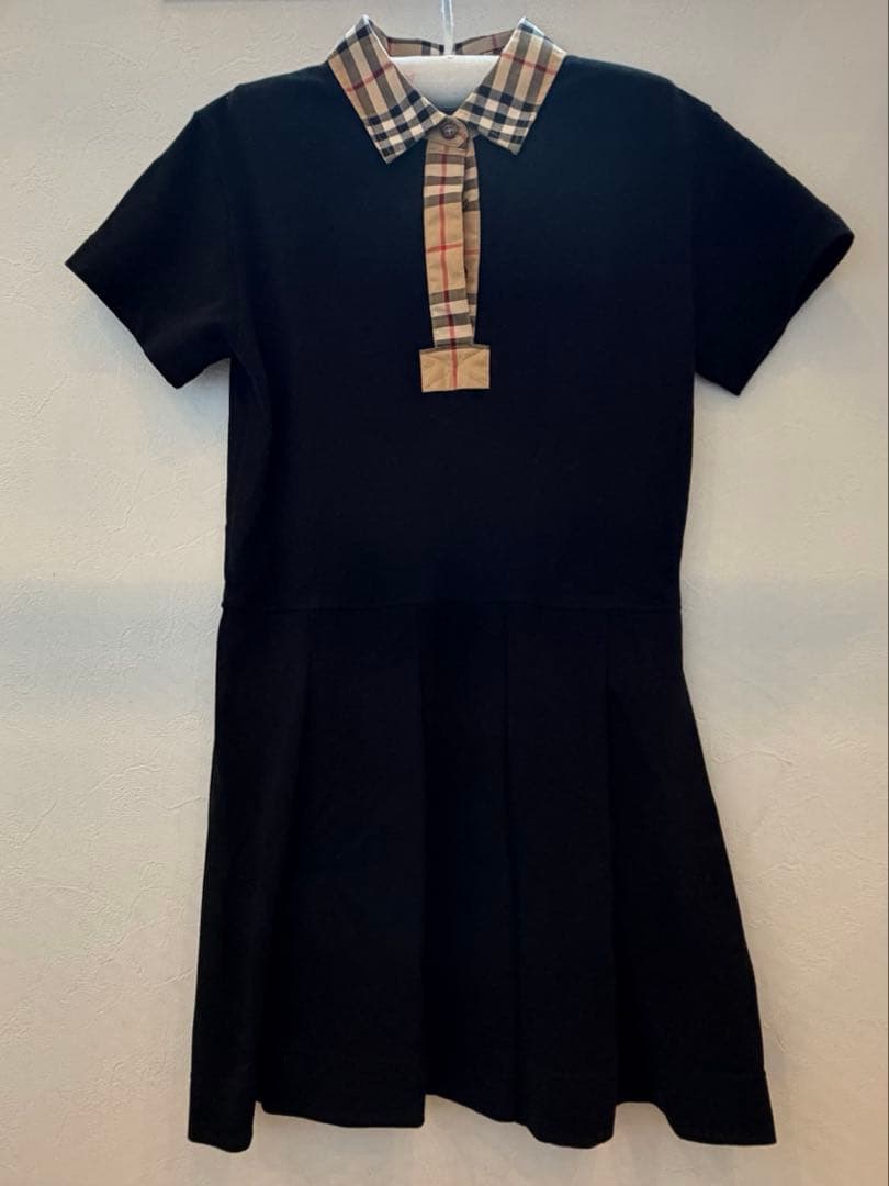 BURBERRY 半袖ワンピース ブラック 140センチ - メルカリ