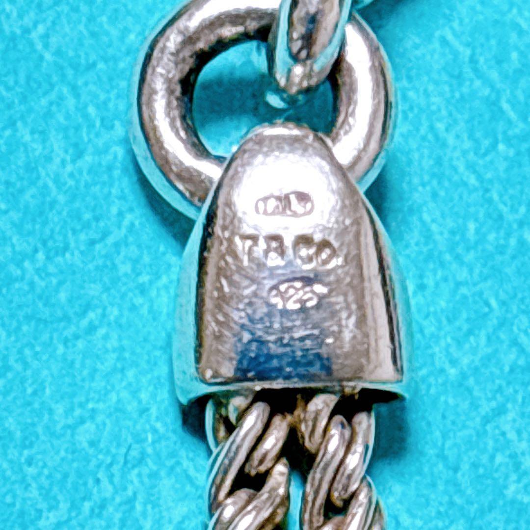 【美品】19.2cm ティファニー ダブルロープ ハート ブレスレット 925