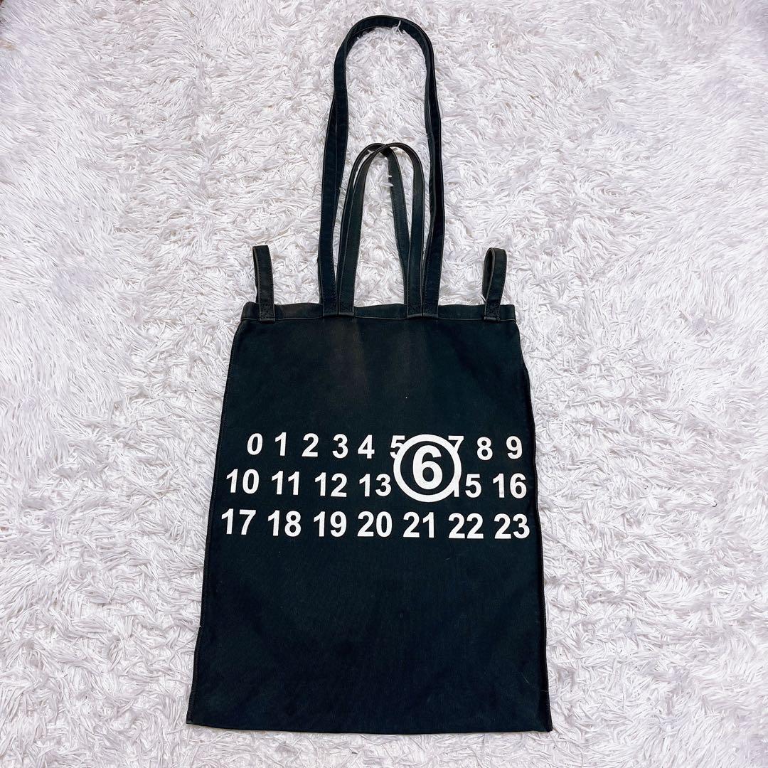 MM6 メゾンマルジェラ トート バッグ キャンバス ナンバー 大