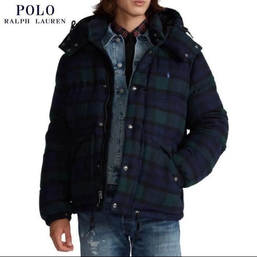 ラルフローレン ブラックウォッチ ダウン ジャケット タータン ウール