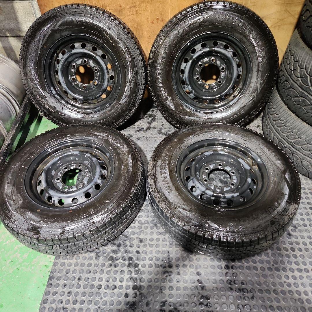 195/80R15　107/105　スタッドレス ハイエース鉄ホイール付き Amazon | ハイエース200系に タイヤホイールセット 195/80R15 107/105